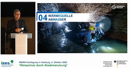 Dr. Gunnar Hansen bei der Fachtagung "Klimaschutz durch Abwärmenutzung" 2022