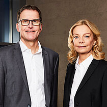 Ingo Hannemann und Gesine Strohmeyer, Geschäftsführung HAMBURG WASSER